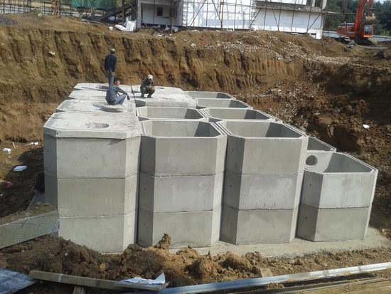 整体式、化粪池、消防水池